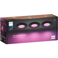 Philips Hue Hue White & Color Ambiance Lámpara empotrada delgada 90 mm, Luz de LED negro