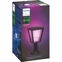 Philips Lámpara de pedestal para exteriores Econic, Luz de LED negro, Philips Hue White and Color ambiance Lámpara de pedestal para exteriores Econic, Iluminación en poste/pedestal inteligente, Negro, LED, Vidrio, Metal, Bombilla(s) no reemplazable(s), Blanco