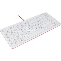 Raspberry Pi Foundation RB-Tasta01W, Teclado blanco/Rojo