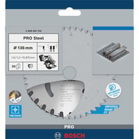 Bosch 2 608 837 745 hoja de sierra circular 13,6 cm 1 pieza(s) Metal, 13,6 cm, 1,59 cm, 1,2 mm, 5400 RPM, 1,6 mm
