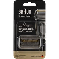 Braun Series 9 96M Cabezal para afeitado, Cabezal de afeitado plateado, Cabezal para afeitado, 1 cabezal(es), Negro, Acero inoxidable, 18 mes(es), Braun, Series 9+ Pro