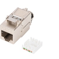 Digitus Módulo Keystone Cat. 8.1, apantallado plateado/blanco