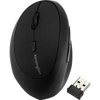 Kensington Ratón inalámbrico ergonómico para zurdos Pro Fit negro, Izquierda, RF inalámbrico, 1600 DPI, Negro