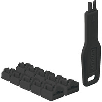 Lindy Cerradura para puerto RJ45 (10 piezas) con llave, Castillo negro
