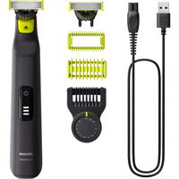 Philips OneBlade Pro 360 Face + Body, Cortapelo para barba gris oscuro/Verde claro