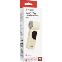 Verbatim Cool 'n' Go AirJet Plata, Blanco Ventilador de mano blanco, Plata, Blanco, Ventilador de mano, 1 pieza(s), 6 W, Ión de litio, 3,7 V