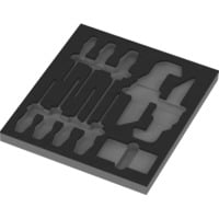 Wera Inserto de espuma para Stainless Set 1, vacío, Depósito negro/Gris