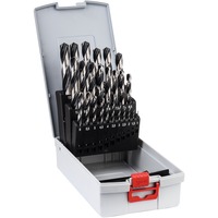 Bosch 2 608 577 352 broca Broca helicoidal 25 pieza(s), Conjuntos de brocas Taladro, Broca helicoidal, Rotación manual derecha, hierro fundido, Acero, 135°, Acero de alta velocidad (HSS)