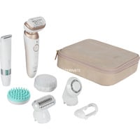 Braun Silk·épil 9 SkinSpa Flex 9-481 3D SensoSmart, Depiladora blanco/Oro rojo