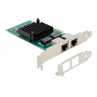 DeLOCK PCIe x1 a 2x RJ45 Gbit, Adaptador de red 