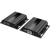 Digitus Set extensor HDMI IP PoE, Alargador de HDMI negro
