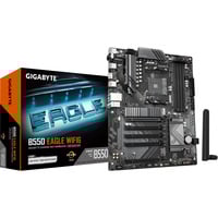GIGABYTE B550 EAGLE WIFI6 Placa base - Procesadores AMD Ryzen serie 5000 G, VRM de 10+3+1 fases, hasta 3200 MHz DDR4, 1xPCIe 4.0 + 1xPCIe 3.0 M.2, LAN 1GbE, WIFI 6, USB 3.2 Gen 2 VRM de 10+3+1 fases, hasta 3200 MHz DDR4, 1xPCIe 4.0 + 1xPCIe 3.0 M.2, LAN 1GbE, WIFI 6, USB 3.2 Gen 2, AMD, Zócalo AM4, AMD Ryzen 3000 Series, AMD Ryzen 4000 Series, AMD Ryzen 5000 Series, Zócalo AM4, DDR4-SDRAM, 128 GB