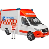 bruder MB Sprinter Ambulancia con conductor, Automóvil de construcción rojo/blanco