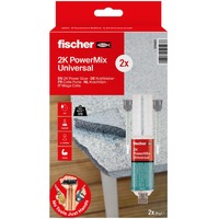 fischer GOW Pegamento fuerte Multipack 25ml, 2 piezas transparente