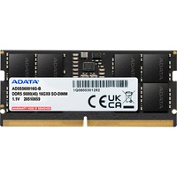ADATA Premier módulo de memoria 16 GB 1 x 16 GB DDR5 262-pin SO-DIMM ECC, Memoria RAM negro, 16 GB, 1 x 16 GB, DDR5, 5600 MHz, 262-pin SO-DIMM