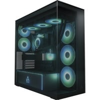 ARCTIC Xtender VG (Black) Midi Tower Negro, Cajas de torre negro (mate), Midi Tower, PC, Negro, EATX, Metal, Vidrio templado, Juego