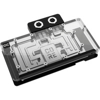 Alphacool Core RX 9070 XT Swift + Quicksilver, Refrigeración por agua transparente/Cromado