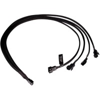 Alphacool Divisor en Y de cable 4 pines a 4x 4 pines PWM, 60 cm, Cable Y negro