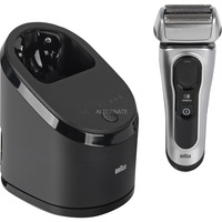 Braun Series 8 8567cc Máquina de afeitar de láminas Recortadora Negro, Plata plateado/Negro, Máquina de afeitar de láminas, Negro, Plata, Batería, Batería integrada, 60 min, 1 h