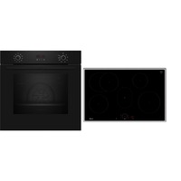 Neff BX48PIB0 sets de electrodoméstico de cocina Con placa de inducción Horno eléctrico, Juego para horno negro/Acero fino, Con placa de inducción, 4 zona(s), Vidrio y cerámica, Negro, Tocar, 80,2 cm