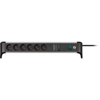 Brennenstuhl 1391020600, Regleta negro/Aluminio