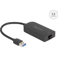 DeLOCK Adaptador USB Tipo-A a 2,5 Gigabit, Adaptador de red negro