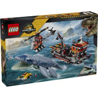 LEGO Jurassic World Ataque del Mosasaurio al barco, Juegos de construcción 