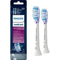 Philips Sonicare Paquete de 2 cabezales de cepillo sónico estándar, Cabezal de cepillo blanco, 2 pieza(s), Blanco, Suave, Caucho, 2 Series plaque control 2 Series plaque defense 3 Series gum health DiamondClean DiamondClean...