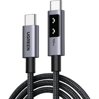UGREEN 35501 cable USB 1 m USB C Negro negro/Gris, 1 m, USB C, USB C, Negro