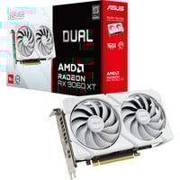 ASUS Dual -RX9060XT-16G-WHITE AMD Radeon RX 9060 XT 16 GB GDDR6, Tarjeta gráfica blanco, Radeon RX 9060 XT, 16 GB, GDDR6, PCI Express 5.0, 2 Ventilador(es)