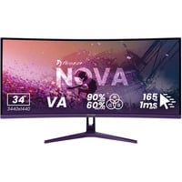 Arozzi Nova 34T2K165, Monitor de gaming lila