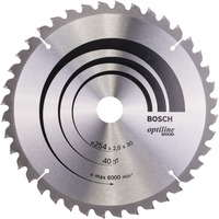 Bosch 2 608 640 435 no categorizado, Hoja de sierra Madera, 25,4 cm, 3 cm, 1,4 mm, 2 mm, ATB (Biselado alterno)