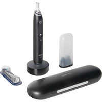 Braun Oral-B iO Series 10 Luxe Edition, Cepillo de dientes eléctrico negro, Adulto, Cepillo dental vibratorio, Cuidados diarios, Super sensitive, Cuidado de las encías, Tongue care, Intenso, Sensible,..., Negro, Negro, Alrededor