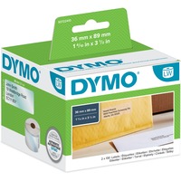 Dymo LW - Etiquetas grandes para direcciones - 36 x 89 mm - S0722410 Transparente, Etiqueta para impresora autoadhesiva, Plástico, Permanente, Rectángulo, LabelWriter