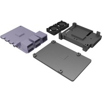 Joy-IT Carcasa de aluminio + ventilador Raspberry Pi 4, Caja/Carcasa 