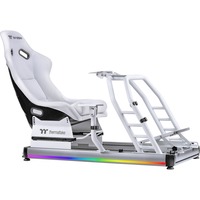 Thermaltake Cockpit simulador de carreras GR500 Snow, Sim Rig blanco