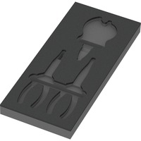 Wera 9881 Inserto de espuma para juego de alicates KNIPEX 2, vacío, Depósito negro/Gris