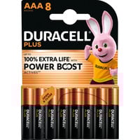 Duracell Plus Batería de un solo uso AAA Alcalino Batería de un solo uso, AAA, Alcalino, 1,5 V, 8 pieza(s), Negro, Oro