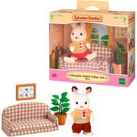 EPOCH Sylvanian Families - Set de sala de estar del padre conejo de chocolate, Juegos de construcción 
