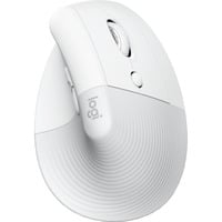 Logitech Lift for Mac, Ratón blanco, mano derecha, Diseño vertical, Óptico, RF Wireless + Bluetooth, 4000 DPI, Blanco