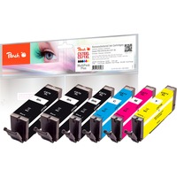 Peach 0F319856 cartucho de tinta 6 pieza(s) Compatible Negro, Magenta, Amarillo, Cian Negro, Magenta, Amarillo, Cian, 11 ml, 6 pieza(s), Multipack