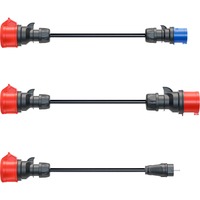 go-e Juego de adaptadores para Gemini flex 11 kW, juego de 3 piezas negro
