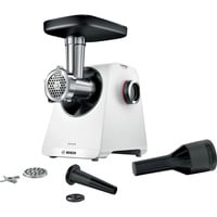 Bosch Serie 4 MFWS420W picadora 1300 W Blanco, Picadora de carne blanco, 1300 W, Blanco, 1 m, Acero inoxidable, 1900 W, 500 W