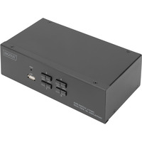 Digitus Conmutador KVM DisplayPort 4x 1, Switch KVM negro