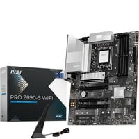 MSI PRO Z890-S WIFI placa base Intel Z890 LGA 1851 (Socket V1) ATX negro/Plateado, Intel, LGA 1851 (Socket V1), Intel Core Ultra (Series 2), LGA 1851, 256 GB, DDR5-SDRAM