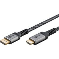goobay Cable adaptador Plus DisplayPort > HDMI, 4K @ 60Hz gris