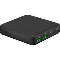 goobay Cargador de mesa multipuerto USB-C, PD, GaN, 65 vatios negro