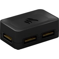Corsair iCUE LINK divisor de 4 vías, Caja de fíbra óptica negro
