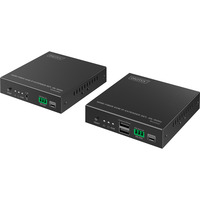 Digitus Set extensor KVM IP de fibra HDMI, Switch KVM negro