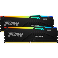 Kingston FURY FURY Beast 32GB 6800MT/s DDR5 CL34 DIMM (Kit de 2) RGB EXPO, Memoria RAM negro, 32 GB, 2 x 16 GB, DDR5, 288-pin DIMM, Negro